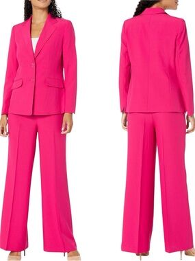 Nipon Boutique Women's 2 Button Jacket/Wide Leg Pant Suit NWT Size 18